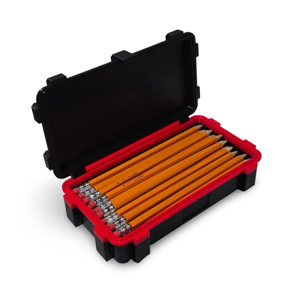 Craftsman Versastack Themed XL Pencil Box | Red & Black Modular Style
